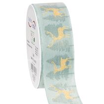 Artikel Geschenkband mit Rentieren und Tannenbäumen 40mm 18m