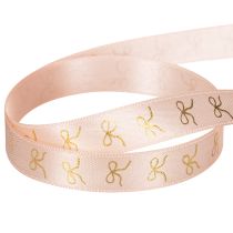 Artikel Geschenkband mit goldenen Schleifen 15mm 18m