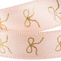 Artikel Geschenkband mit goldenen Schleifen 15mm 18m