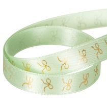 Artikel Dekoband mit goldenen Schleifen auf Rolle 15mm 18m