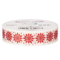Artikel Dekoband Schneeflocken Geschenkverpackung Winter 25mm 20m