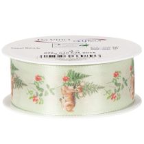 Artikel Dekoband mit Reh Motiv Wald und Blumen 40mm 15m