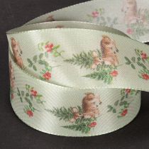 Artikel Dekoband mit Reh Motiv Wald und Blumen 40mm 15m
