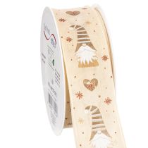Artikel Dekoband Wichtel und Herzen für Geschenke und Basteln 40mm 15m
