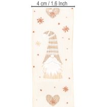 Artikel Dekoband Wichtel und Herzen für Geschenke und Basteln 40mm 15m