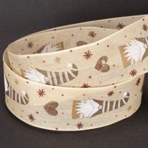 Artikel Dekoband Wichtel und Herzen für Geschenke und Basteln 40mm 15m