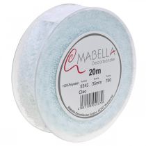 Artikel Band mit Spitze, Hochzeitsdeko, Dekoband Weiß B35mm L20m