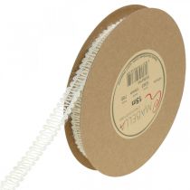 Artikel Dekoband Jute, Natürliches Geschenkband Cremeweiß 15mm 15m
