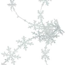 Artikel Satinband Weihnachtsband Band Schneeflocke Weiß 25mm 5m