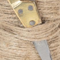 Artikel Bandspule Juteband mit Schere Ø5cm H8cm 2St