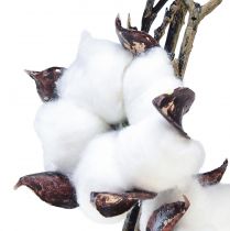 Artikel Baumwollzweig Baumwollblüten Künstlich Braun Weiß L95cm
