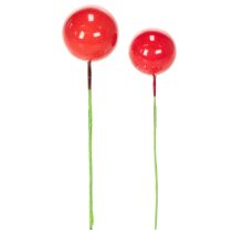 Artikel Künstliche rote Beeren Mini Weihnachtskugeln für floristische Dekoration 2cm 48St
