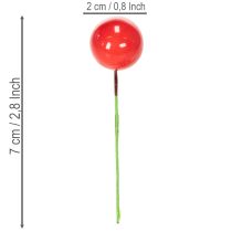 Artikel Künstliche rote Beeren Mini Weihnachtskugeln für floristische Dekoration 2cm 48St
