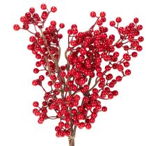 Artikel Künstlicher Ilexzweig mit roten Beeren dekorativer Zweig für Vasen 47cm 3St