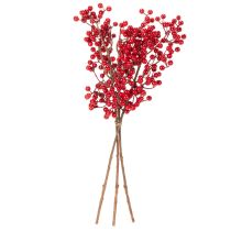 Artikel Künstlicher Ilexzweig mit roten Beeren dekorativer Zweig für Vasen 47cm 3St
