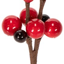 Artikel Künstlicher Zweig mit roten Beeren 15cm 6St