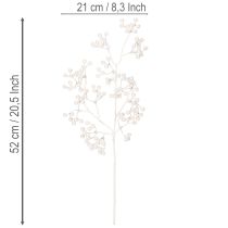 Artikel Beerenzweig künstlich Weiß Dekoration Bastelbedarf 52cm