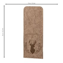 Artikel Bestecktasche Hirsch Motiv aus Filz 26cm 4St
