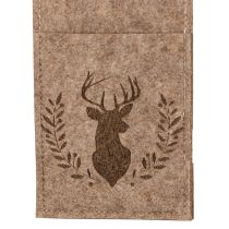 Artikel Bestecktasche Hirsch Motiv aus Filz 26cm 4St