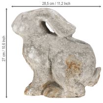 Artikel Beton Deko Hase Blumentopf Ostern Antik Grau H27cm