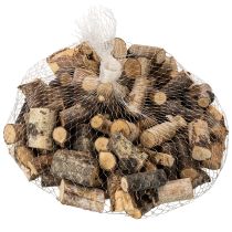 Artikel Deko Holzstücke Birke mit Rinde für Bastelarbeiten 3cm 300g