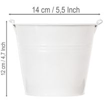 Artikel Blecheimer Weiß Ø14cm H12cm 6 St