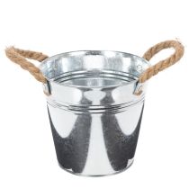 Artikel Blecheimer mit Seilgriffen glänzend Ø16cm