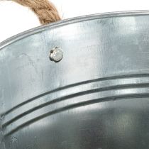 Artikel Blecheimer mit Seilgriffen glänzend Ø25cm