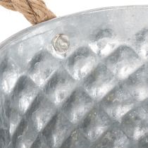 Artikel Blechschale mit Seilgriffen Ø18cm H10cm