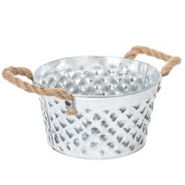 Artikel Blechschale mit Seilgriffen Ø18cm H10cm