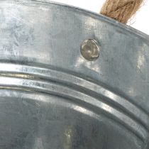 Artikel Blechschale oval Silber 30cm x 17cm x 10cm