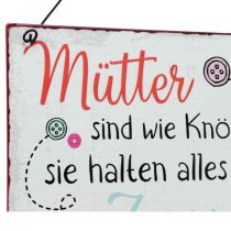 Blechschild Schilder mit Spruch „Mütter sind…“ 10×15cm 4ST