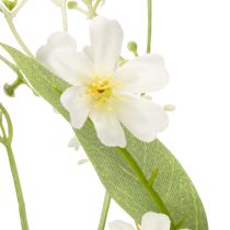 Artikel Dekorativer Apfelblütenzweig als Kunstblume für helle Wohnraumakzente creme 108cm 2St
