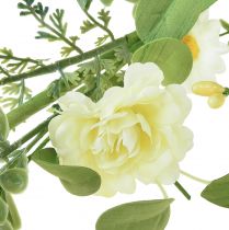 Artikel Blumengirlande künstlich Deko Girlande Creme Gelb Weiß 125cm