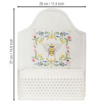 Artikel Blumenkasten zum Hängen Metall Biene Creme Farbig L29cm