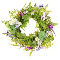 Artikel Blumenkranz Künstlich mit Rebenkranz Farbig H13cm Ø55cm