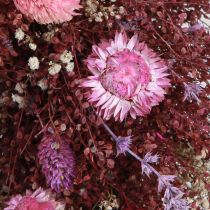 Artikel Blumenkranz Trockenblumen Kranz Weinrot Rosa Ø25cm