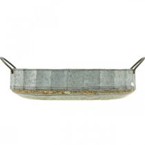 Artikel Blumenschale Metall Zinktablett Antik 2er-Set L45cm/59cm