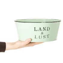 Artikel Blumenschale rund Pflanzkübel Mint Übertopf Metall 25×10cm