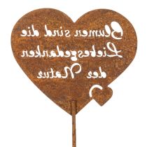Artikel Blumenstecker Herz mit Spruch Rost Metall Gartendeko 10cm 6 St