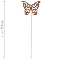 Artikel Blumenstecker Metall Rost Schmetterling Deko 10×7cm 3St