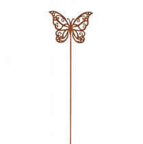 Artikel Blumenstecker Metall Rost Schmetterling Deko 10x7cm