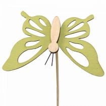 Blumenstecker Schmetterling Deko Holz Farbig 8,5cm 12St