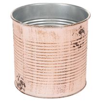 Artikel Blumentopf Deko Dose Lachs Metall Pflanzeimer Ø15,5cm H15cm