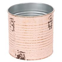 Artikel Blumentopf Deko Dose Lachs Metall Sommerdeko Ø11cm H10,5cm