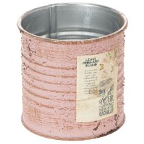 Artikel Blumentopf Deko-Dose rund Altrosa Metall Pflanzdose Ø8cm H7,5cm