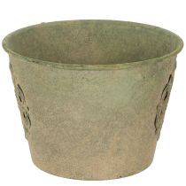 Artikel Blumentopf Metall Grün Vintage Ø22cm–13,5cm 3er-Set