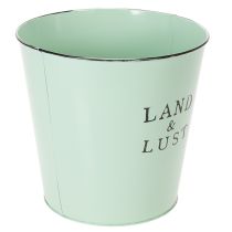 Artikel Blumentopf Vintage Pflanzkübel Mint Metalldeko Ø21,5×H16,5cm