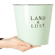 Artikel Blumentopf Vintage Pflanzkübel Mint Metalldeko Ø21,5×H16,5cm