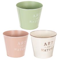 Artikel Blumentopf Art of Nature rund Charmanter Vintage-Übertopf für Innen 17cm 3St